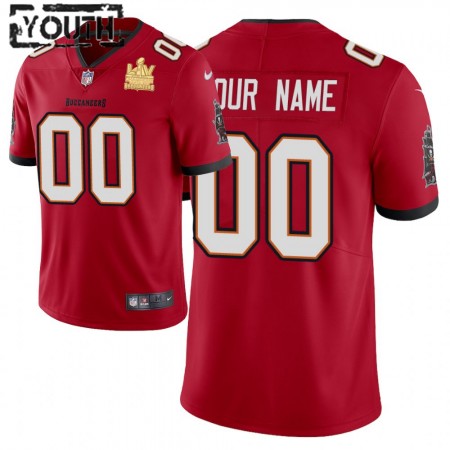 Maillot Enfant Tampa Bay Buccaneers Personnalisé Nike Rouge 2021 Super Bowl LV Champions